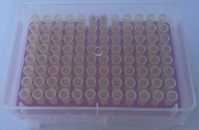 Наконечник без фильтра 200 мкл, в штативе, желтые 96 шт